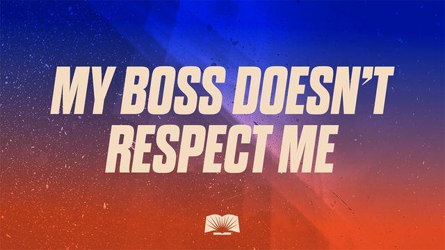 My Boss Doesn't Respect Me