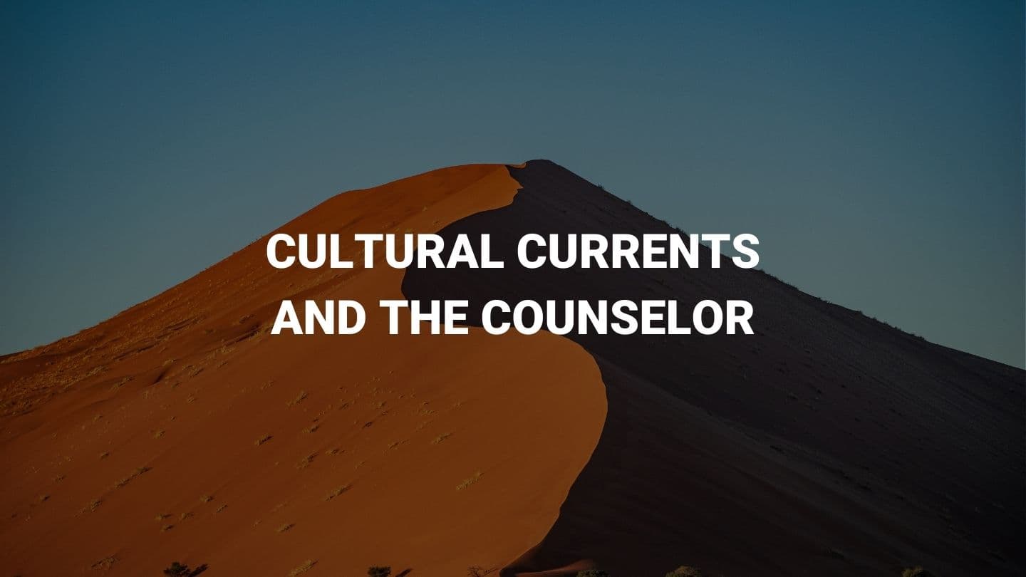 Cultural Currents and the Counselor John 16:12-15 King James Version